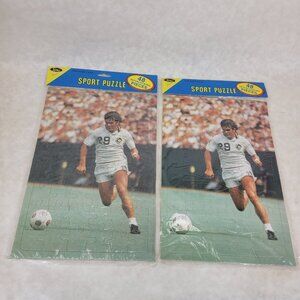 SET OF two Sport Puzzle 48 Pieces College Soccer vintage